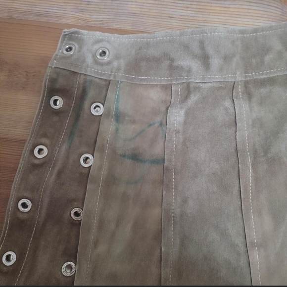 Real handmade leather skirt tan / brown 24" waist - Picture 6 of 6